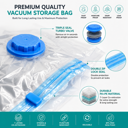 💫【Back to School】Dlomyro Cordless Vacuum Storage Bag Set — Optional Rechargeable Electric Air Pump