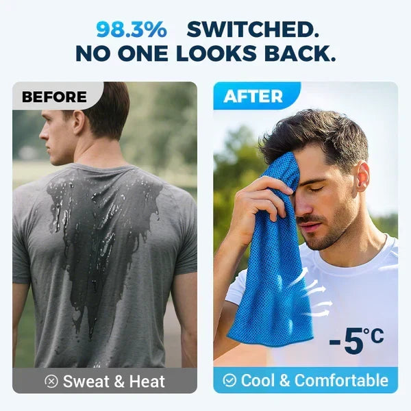 ⏰Summer Sale Buy 1 Get 1 Free❄💦Cold Sweat Towel You Can Use Anywhere, Anytime! Reusable Soft Absorbent Cooling Portable
