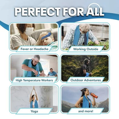 ⏰Summer Sale Buy 1 Get 1 Free❄💦Cold Sweat Towel You Can Use Anywhere, Anytime! Reusable Soft Absorbent Cooling Portable