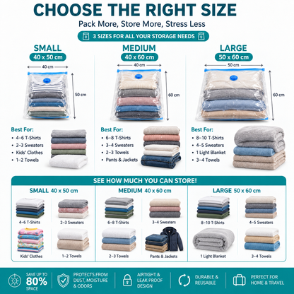 💫【Back to School】Dlomyro Cordless Vacuum Storage Bag Set — Optional Rechargeable Electric Air Pump