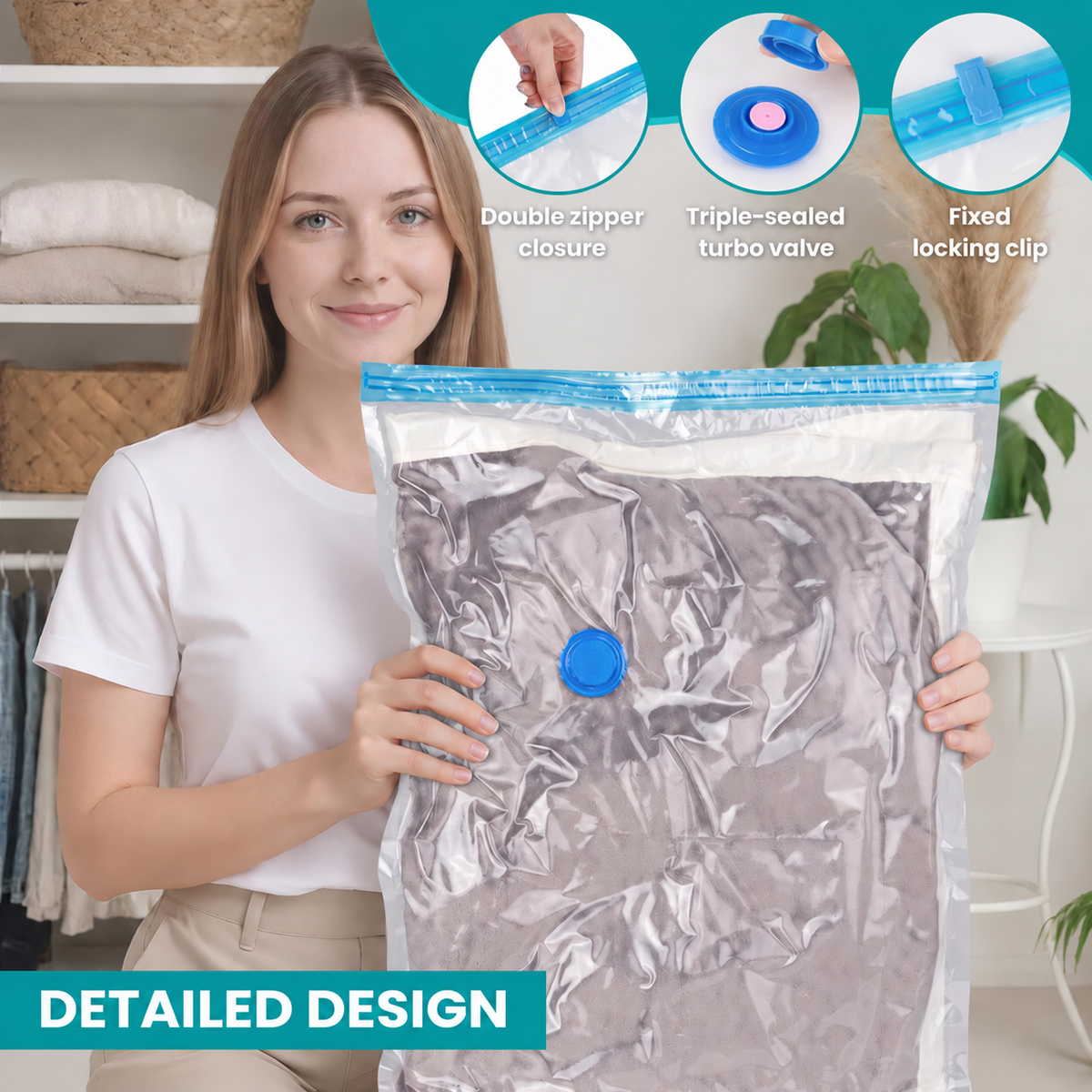 💫【Back to School】Dlomyro Cordless Vacuum Storage Bag Set — Optional Rechargeable Electric Air Pump