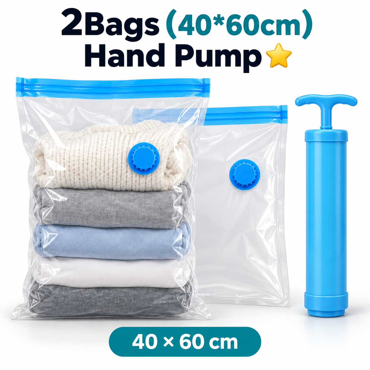 2Bags（40*60cm）＋Hand Pump⭐