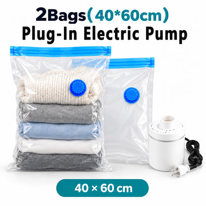 🏆【Back to School】Dlomyro Cordless Vacuum Storage Bag Set — Optional Rechargeable Electric Air Pump