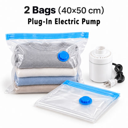 🏆【Back to School】Dlomyro Cordless Vacuum Storage Bag Set — Optional Rechargeable Electric Air Pump