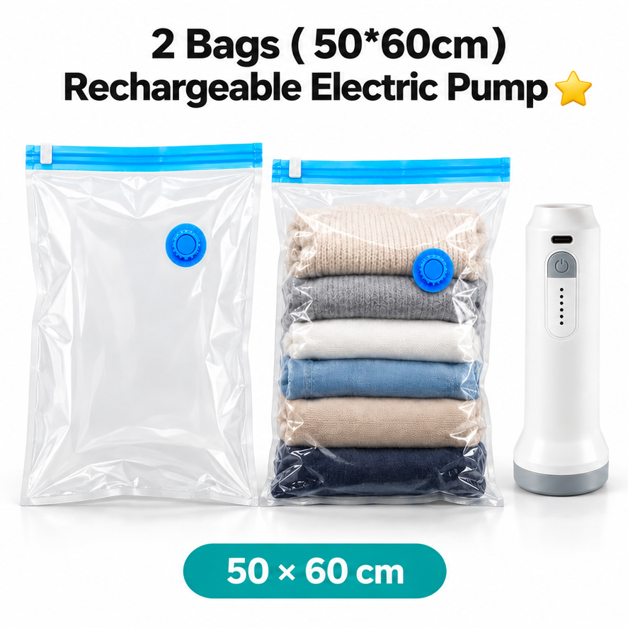 2 Bags（50*60cm）＋Rechargeable Electric Pump⭐