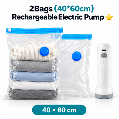 🏆【Back to School】Dlomyro Cordless Vacuum Storage Bag Set — Optional Rechargeable Electric Air Pump
