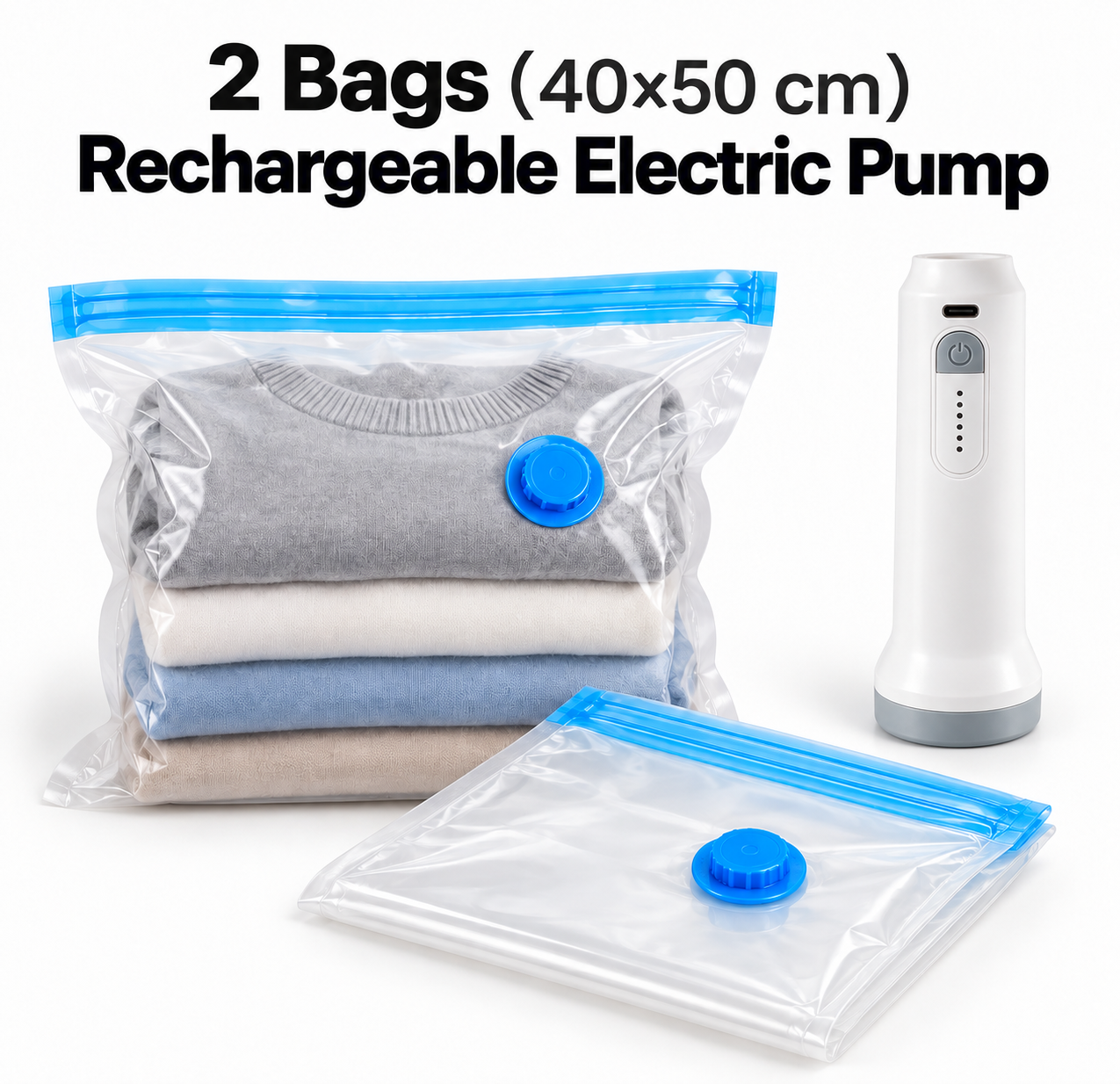 2Bags（40*50cm）＋Rechargeable Electric Pump⭐